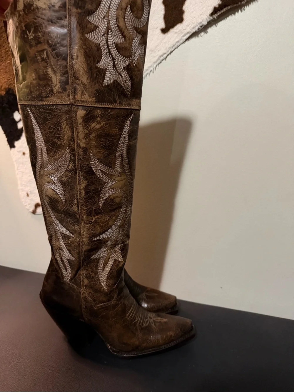 NWT!!! DAN POST WOMEN'S JILTED KNEE HIGH WESTERN BOOTS